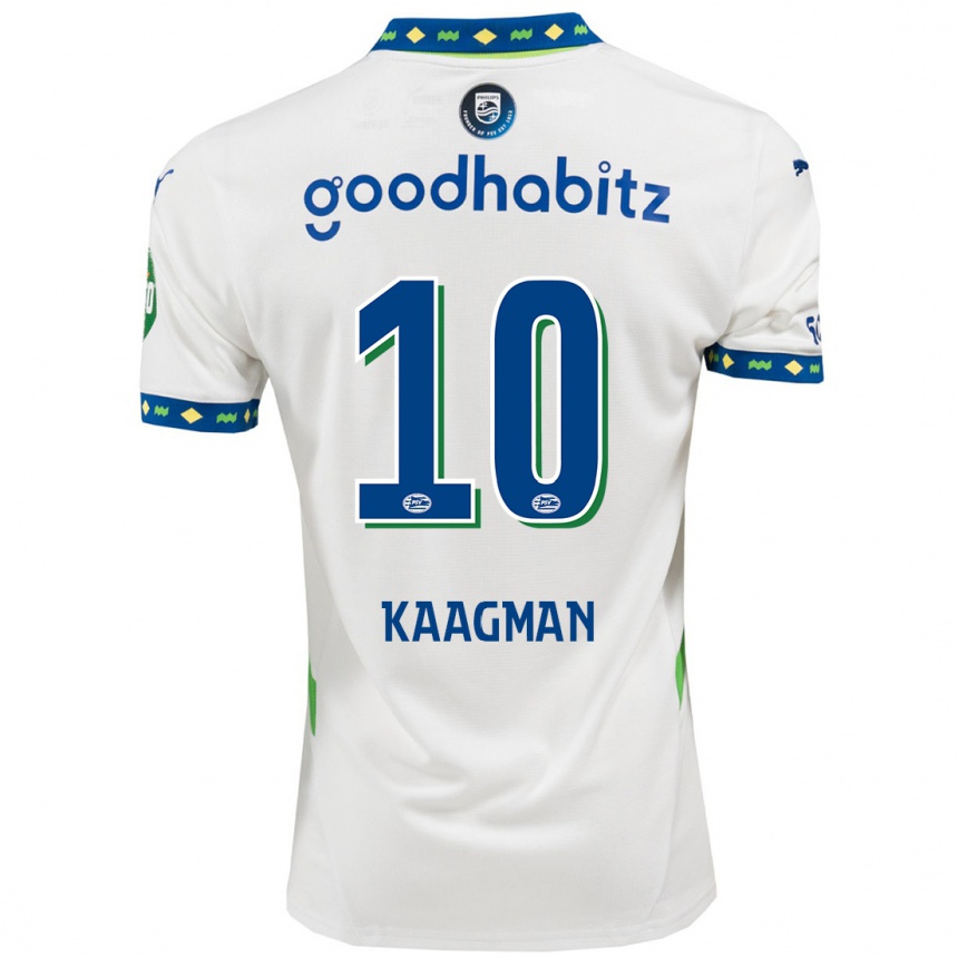 Kids Football Inessa Kaagman #10 White Dark Blue Third Jersey 2024/25 T-Shirt Australia