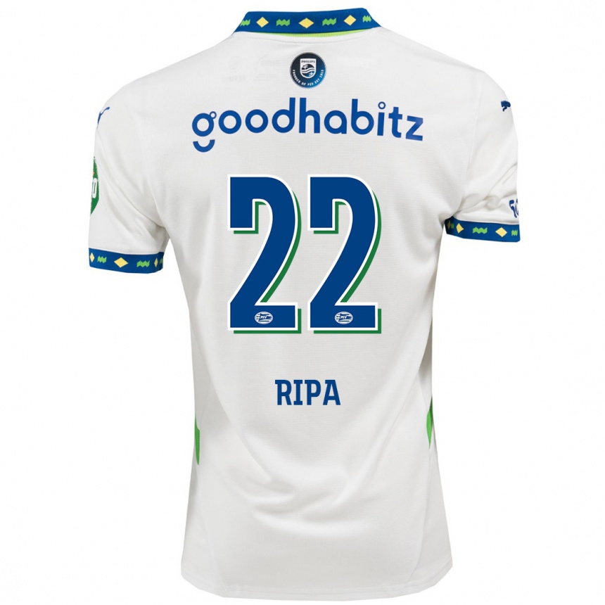 Kids Football Chimera Ripa #22 White Dark Blue Third Jersey 2024/25 T-Shirt Australia