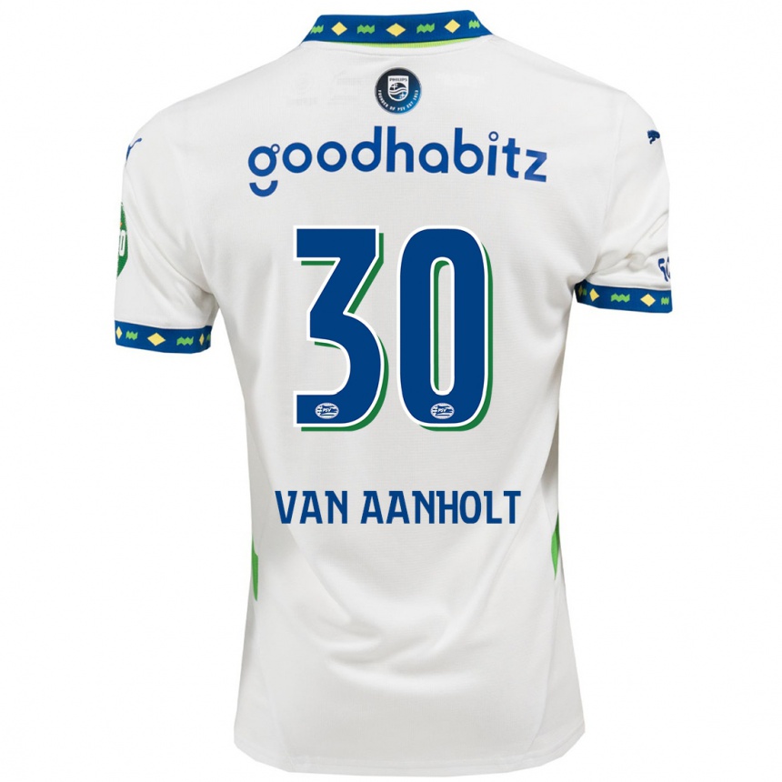 Kids Football Patrick Van Aanholt #30 White Dark Blue Third Jersey 2024/25 T-Shirt Australia