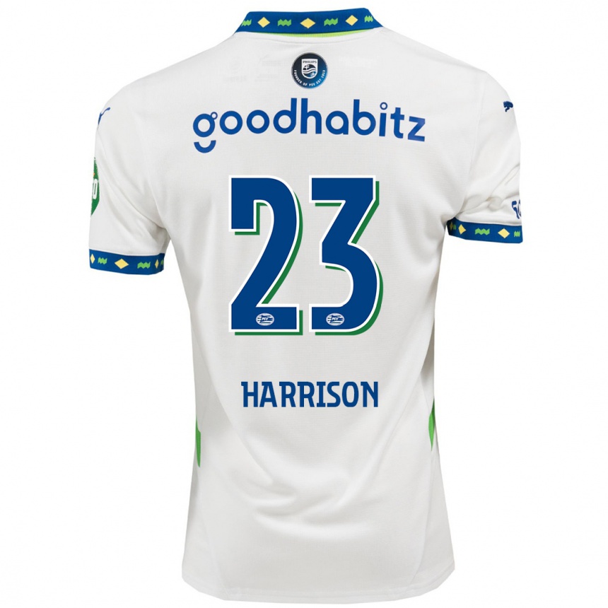 Kids Football Amy Harrison #23 White Dark Blue Third Jersey 2024/25 T-Shirt Australia