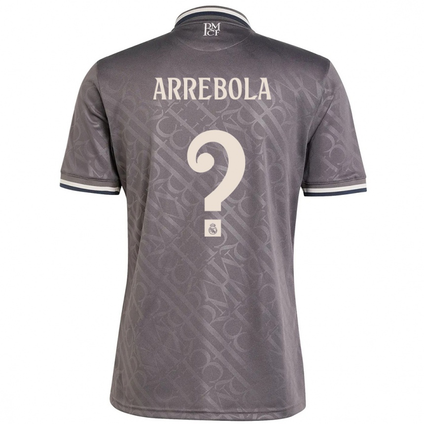 Kids Football Hugo Arrebola #0 Charcoal Third Jersey 2024/25 T-Shirt Australia