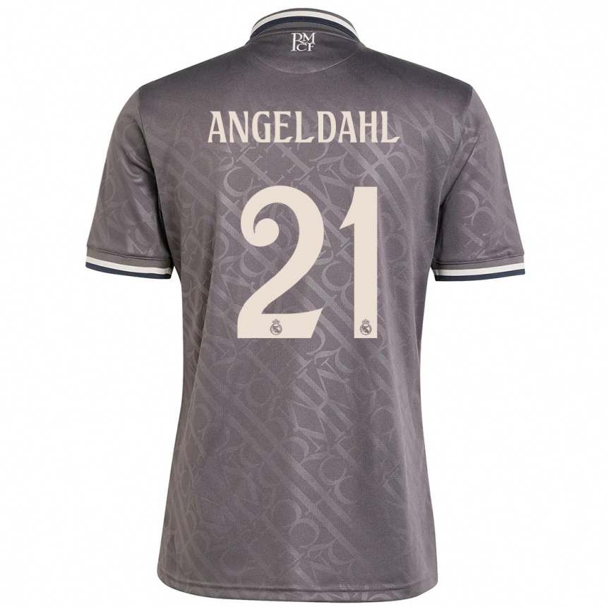 Kids Football Filippa Angeldahl #21 Charcoal Third Jersey 2024/25 T-Shirt Australia