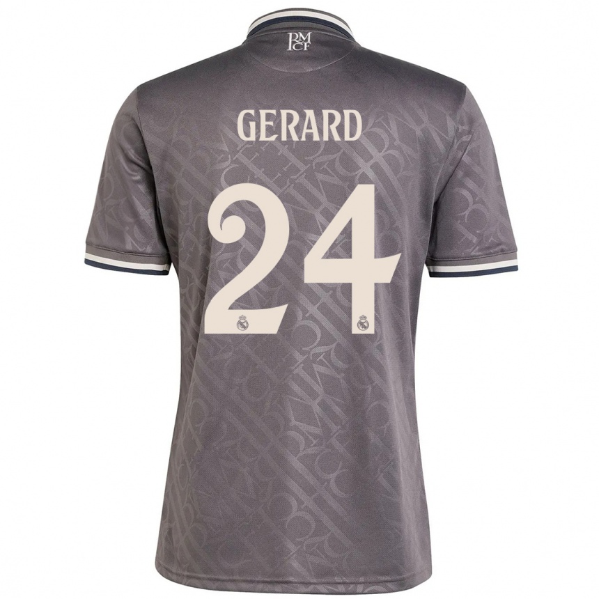 Kids Football Meline Gerard #24 Charcoal Third Jersey 2024/25 T-Shirt Australia