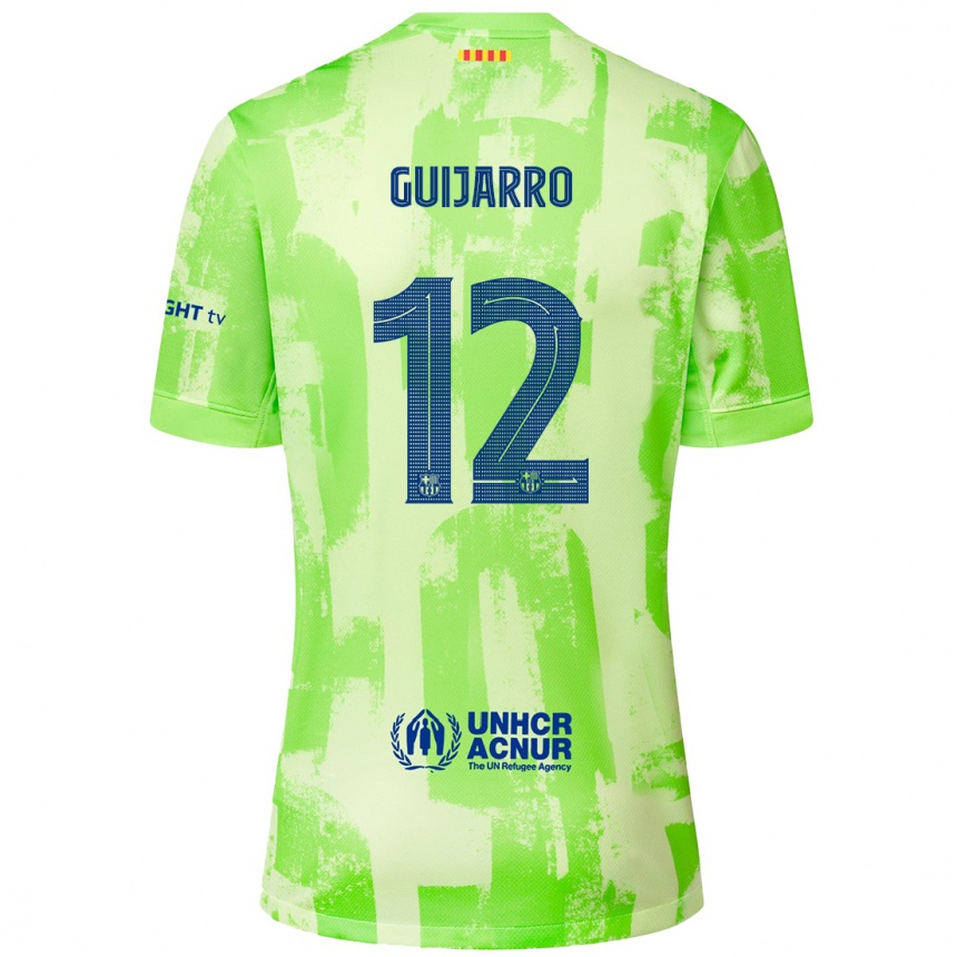 Kids Football Patricia Guijarro #12 Lime Third Jersey 2024/25 T-Shirt Australia