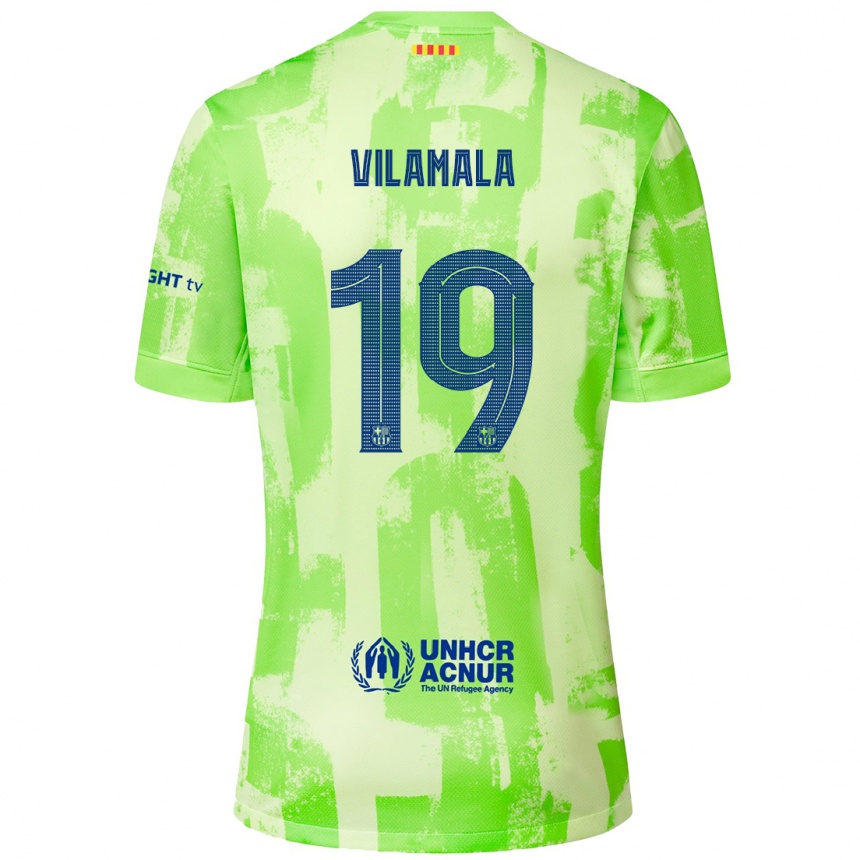 Kids Football Bruna Vilamala #19 Lime Third Jersey 2024/25 T-Shirt Australia