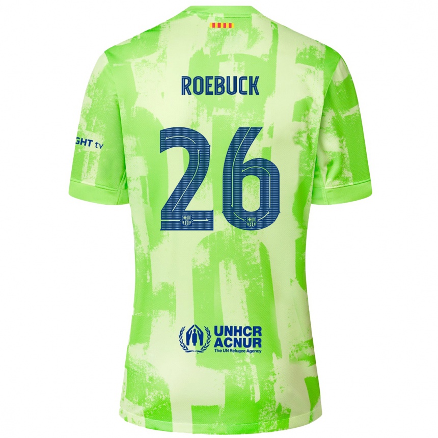 Kids Football Ellie Roebuck #26 Lime Third Jersey 2024/25 T-Shirt Australia