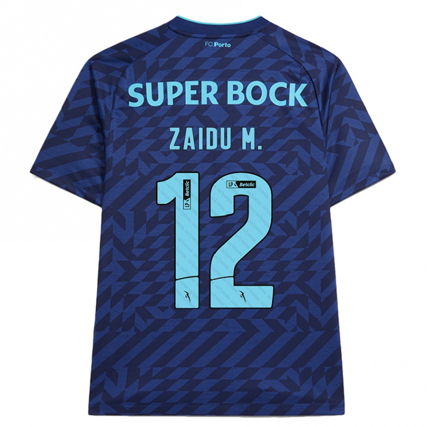 Kids Football Zaidu #12 Navy Blue Third Jersey 2024/25 T-Shirt Australia