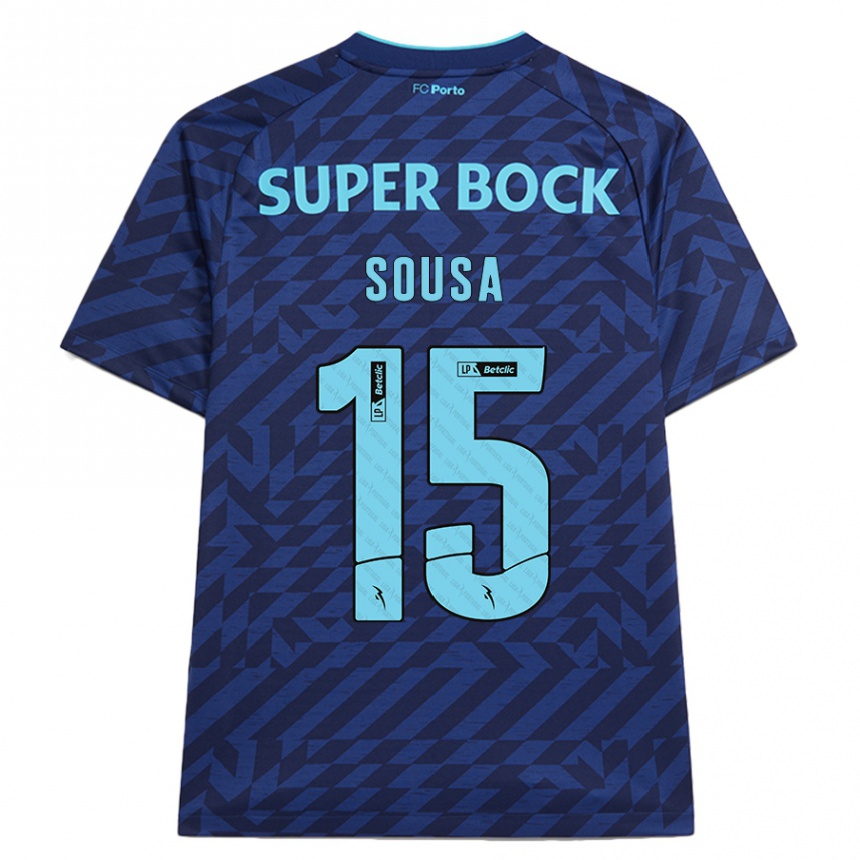 Kids Football Vasco Sousa #15 Navy Blue Third Jersey 2024/25 T-Shirt Australia