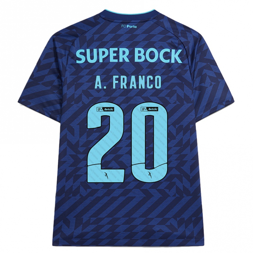 Kids Football André Franco #20 Navy Blue Third Jersey 2024/25 T-Shirt Australia