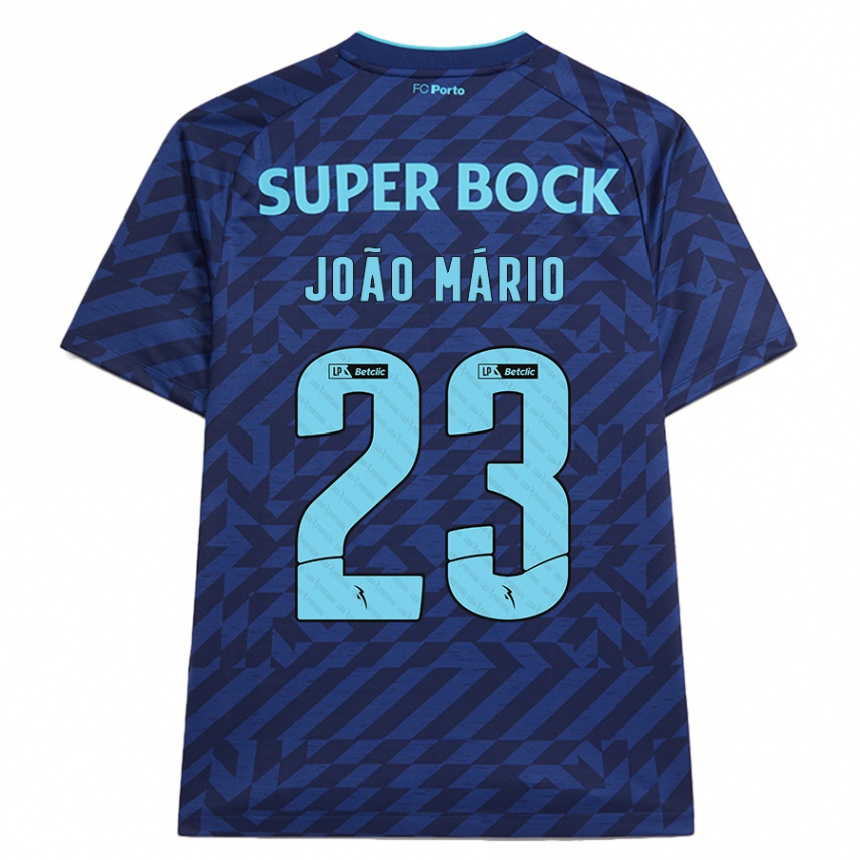 Kids Football João Mário #23 Navy Blue Third Jersey 2024/25 T-Shirt Australia