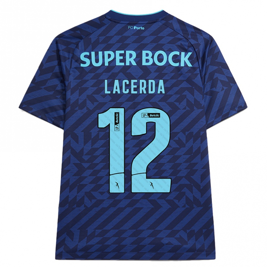 Kids Football Lacerda #12 Navy Blue Third Jersey 2024/25 T-Shirt Australia