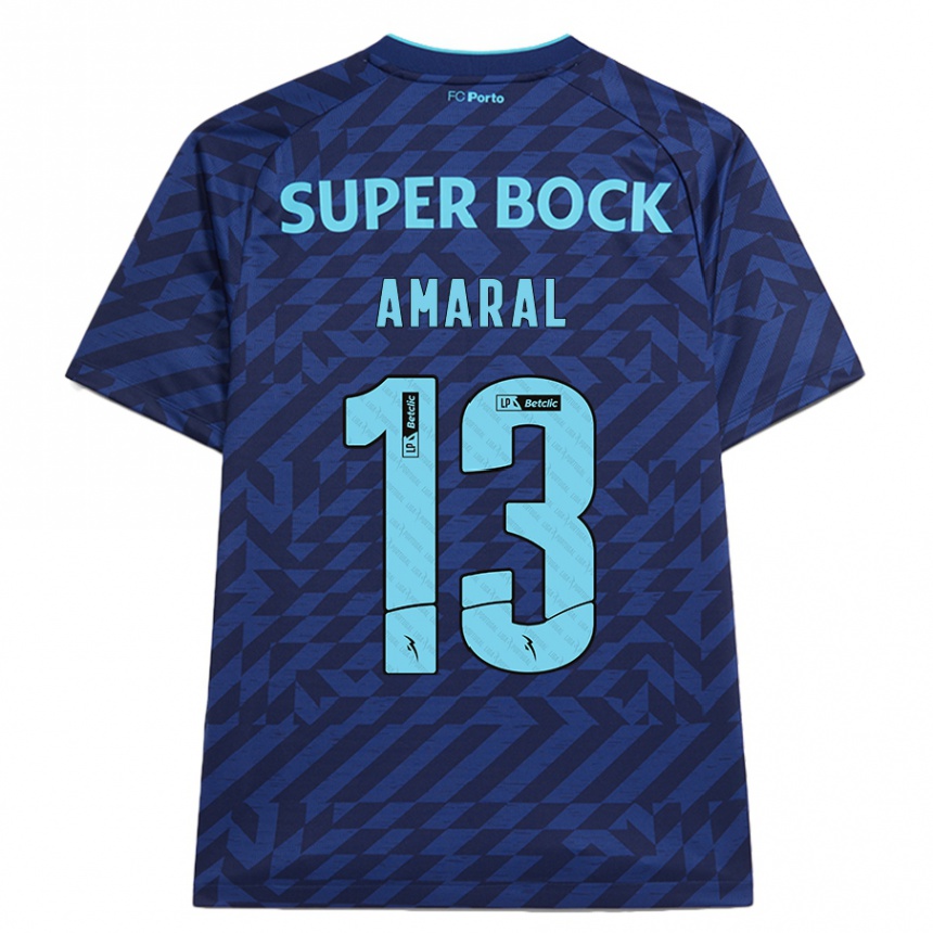 Kids Football Fábio Amaral #13 Navy Blue Third Jersey 2024/25 T-Shirt Australia