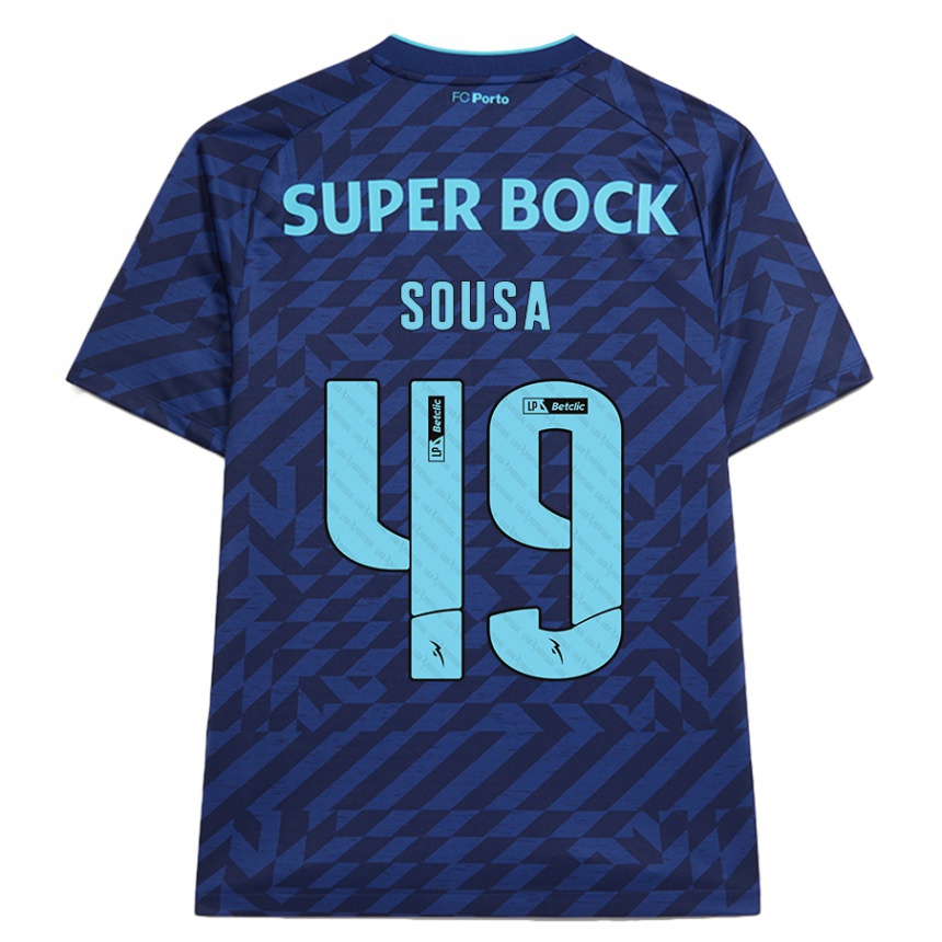 Kids Football Gonçalo Sousa #49 Navy Blue Third Jersey 2024/25 T-Shirt Australia