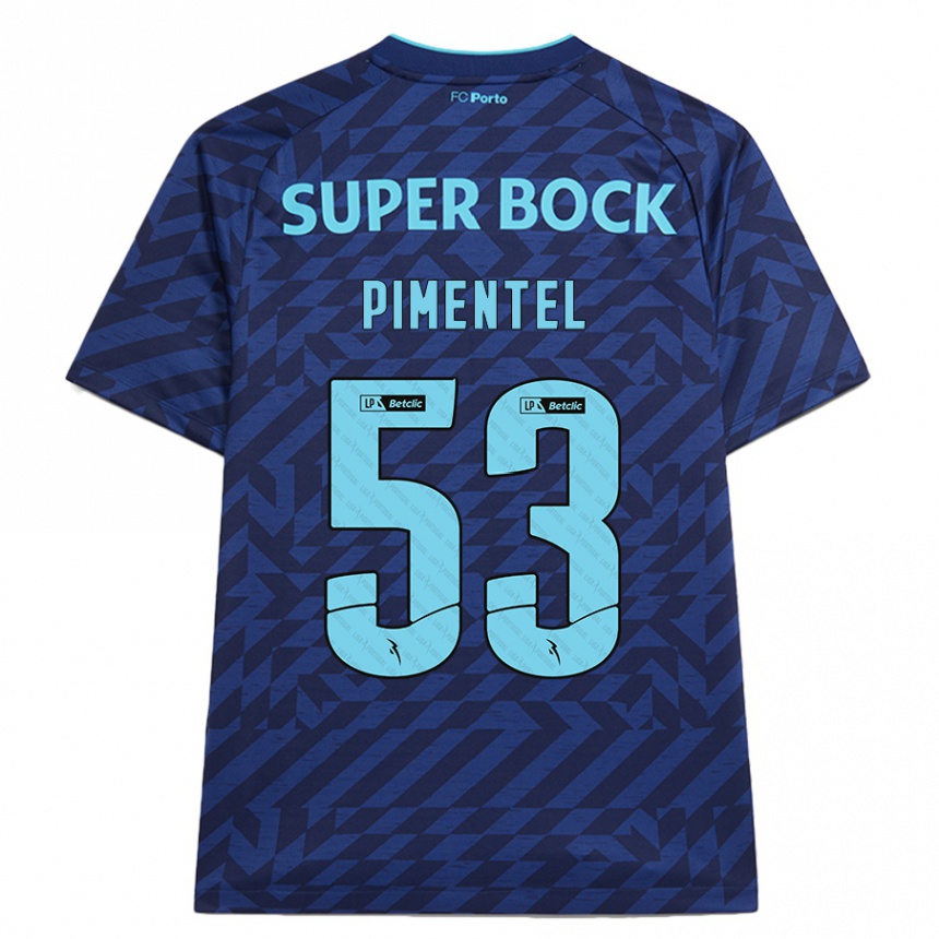 Kids Football Eric Pimentel #53 Navy Blue Third Jersey 2024/25 T-Shirt Australia