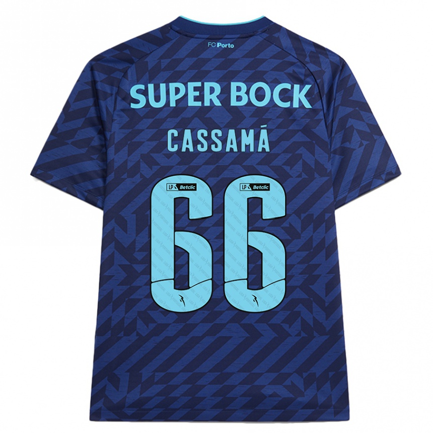 Kids Football Adramane Cassamá #66 Navy Blue Third Jersey 2024/25 T-Shirt Australia