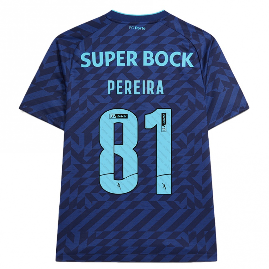 Kids Football Martim Pereira #81 Navy Blue Third Jersey 2024/25 T-Shirt Australia