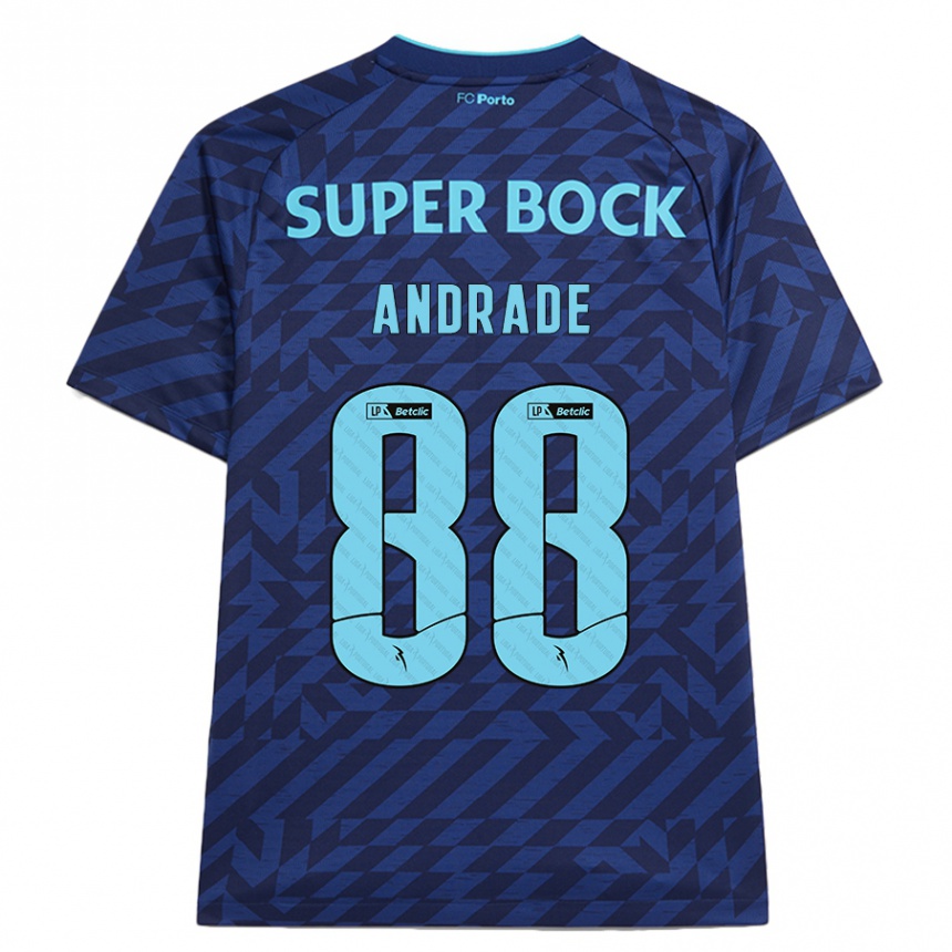 Kids Football Domingos Andrade #88 Navy Blue Third Jersey 2024/25 T-Shirt Australia