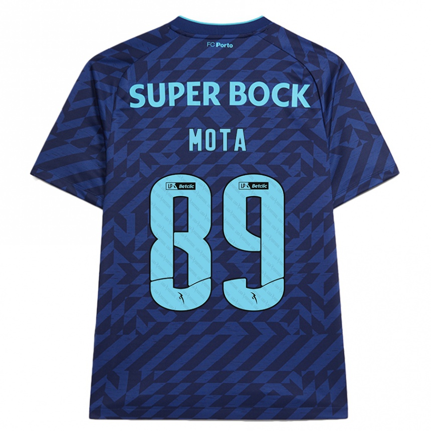 Kids Football Luís Mota #89 Navy Blue Third Jersey 2024/25 T-Shirt Australia