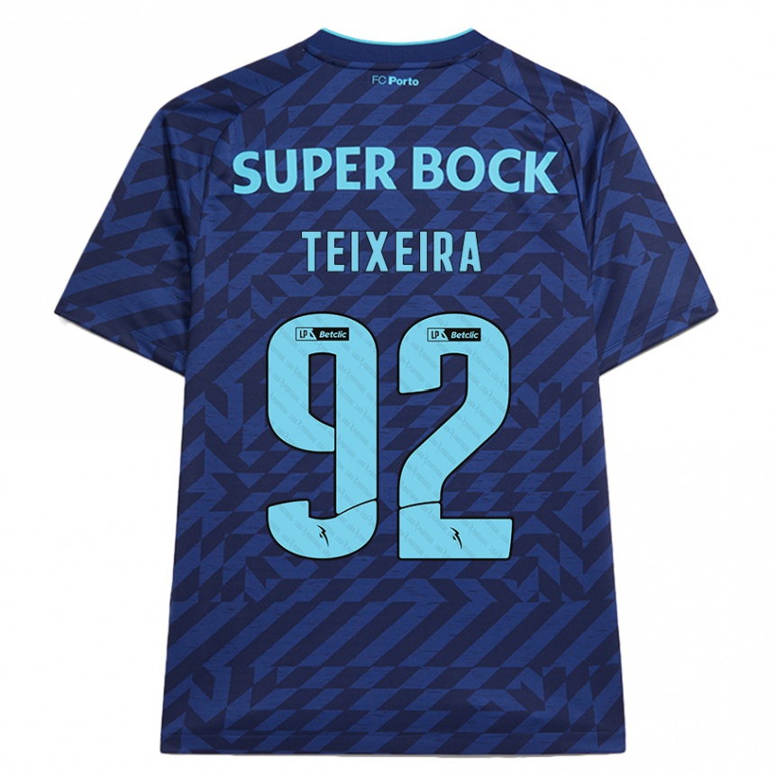 Kids Football João Teixeira #92 Navy Blue Third Jersey 2024/25 T-Shirt Australia