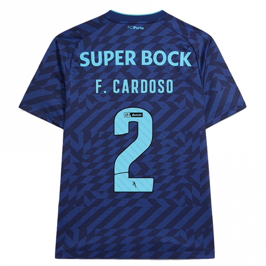 Kids Football Fábio Cardoso #2 Navy Blue Third Jersey 2024/25 T-Shirt Australia