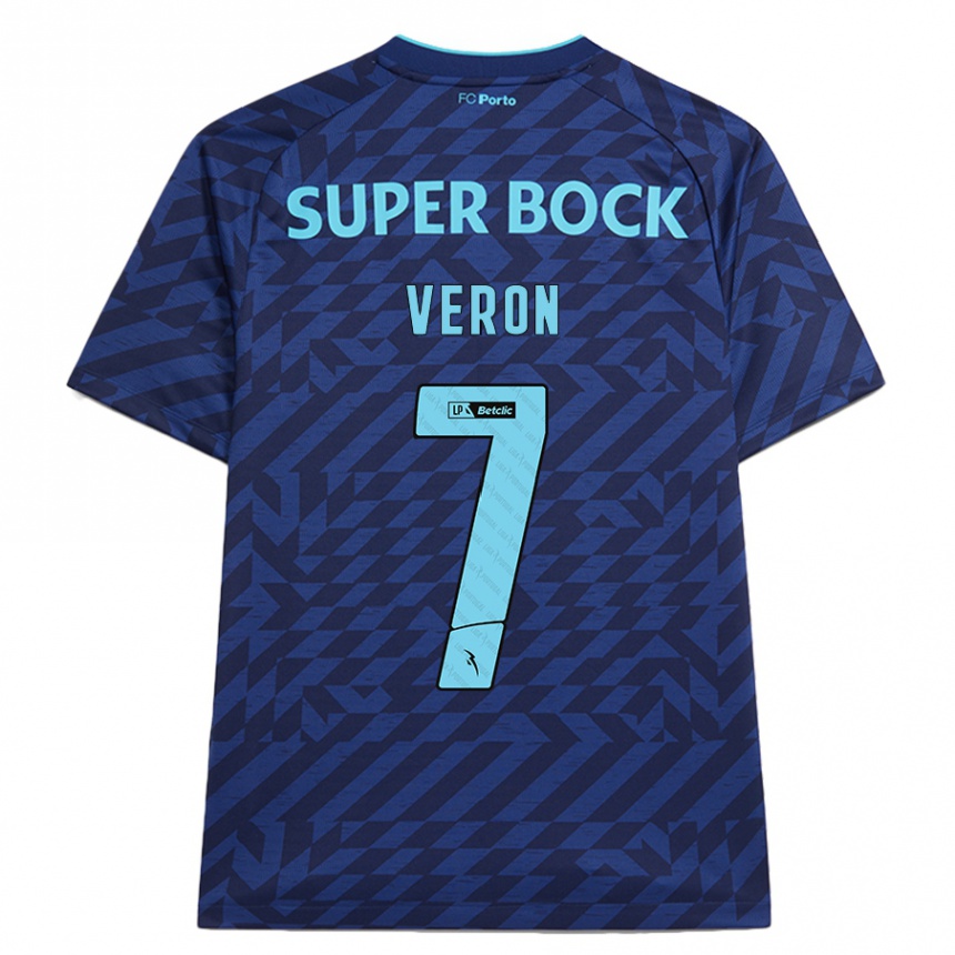 Kids Football Gabriel Veron #7 Navy Blue Third Jersey 2024/25 T-Shirt Australia