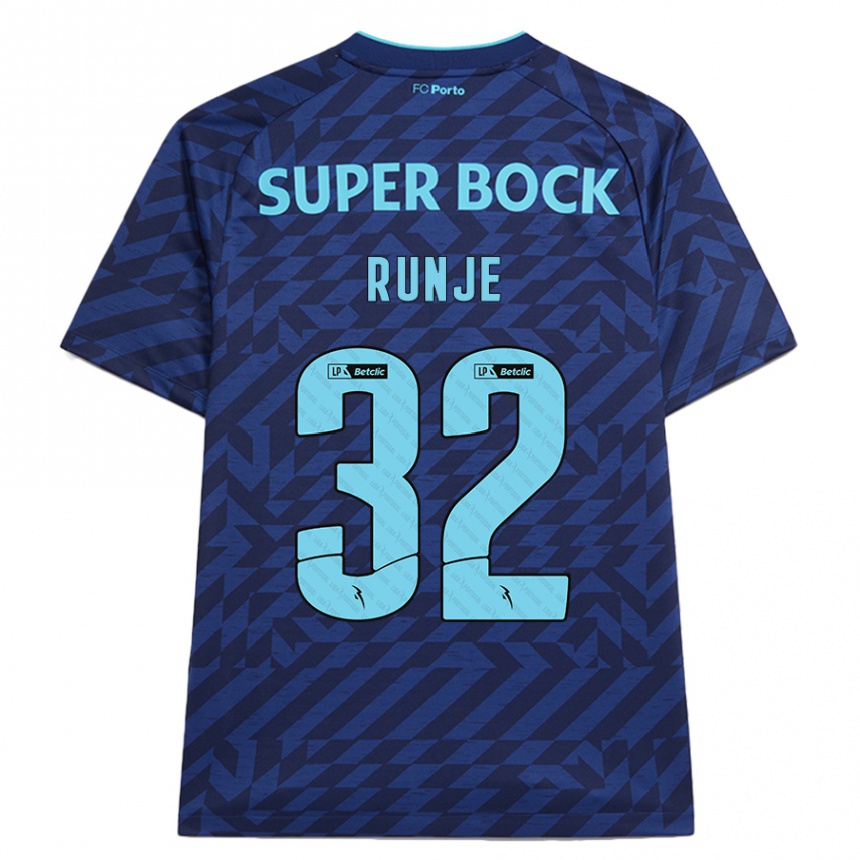 Kids Football Roko Runje #32 Navy Blue Third Jersey 2024/25 T-Shirt Australia