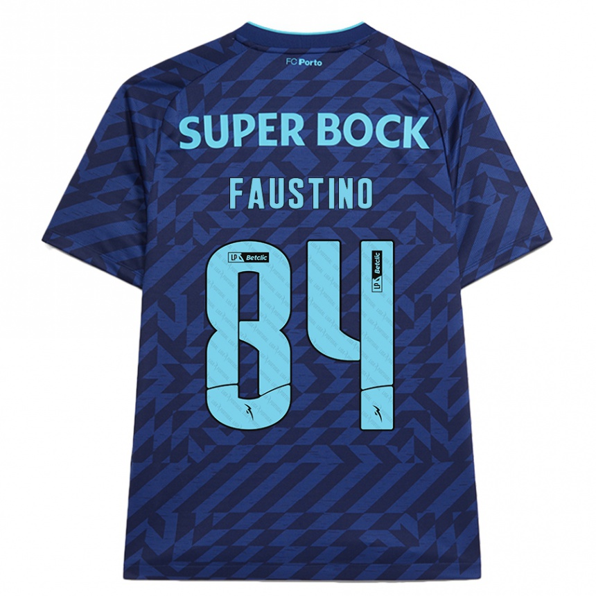 Kids Football Levi Faustino #84 Navy Blue Third Jersey 2024/25 T-Shirt Australia