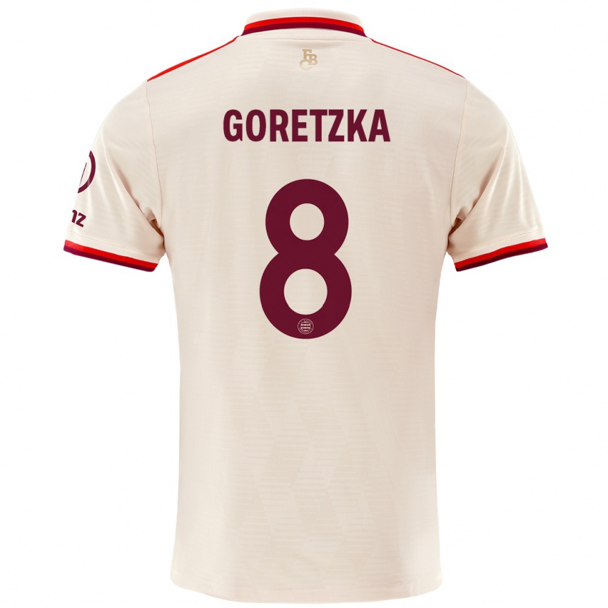 Kids Football Leon Goretzka #8 Linen Third Jersey 2024/25 T-Shirt Australia