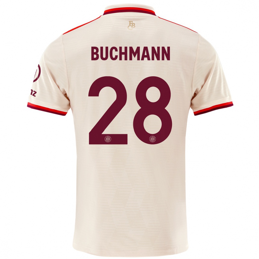 Kids Football Tarek Buchmann #28 Linen Third Jersey 2024/25 T-Shirt Australia