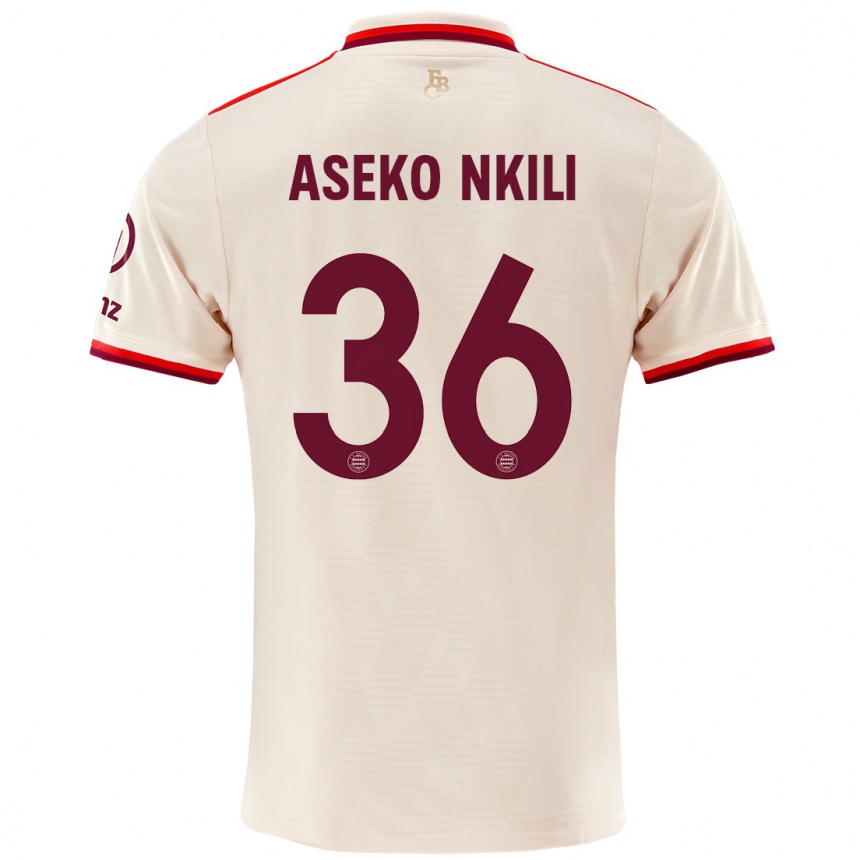 Kids Football Noel Aseko Nkili #36 Linen Third Jersey 2024/25 T-Shirt Australia