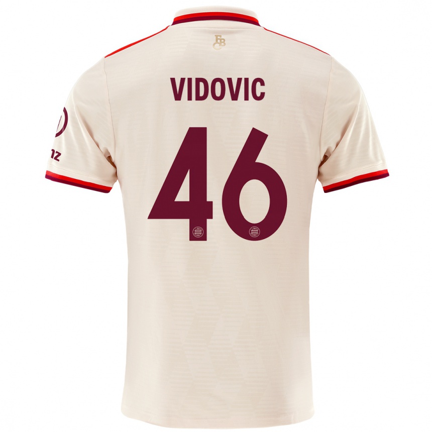 Kids Football Gabriel Vidovic #46 Linen Third Jersey 2024/25 T-Shirt Australia