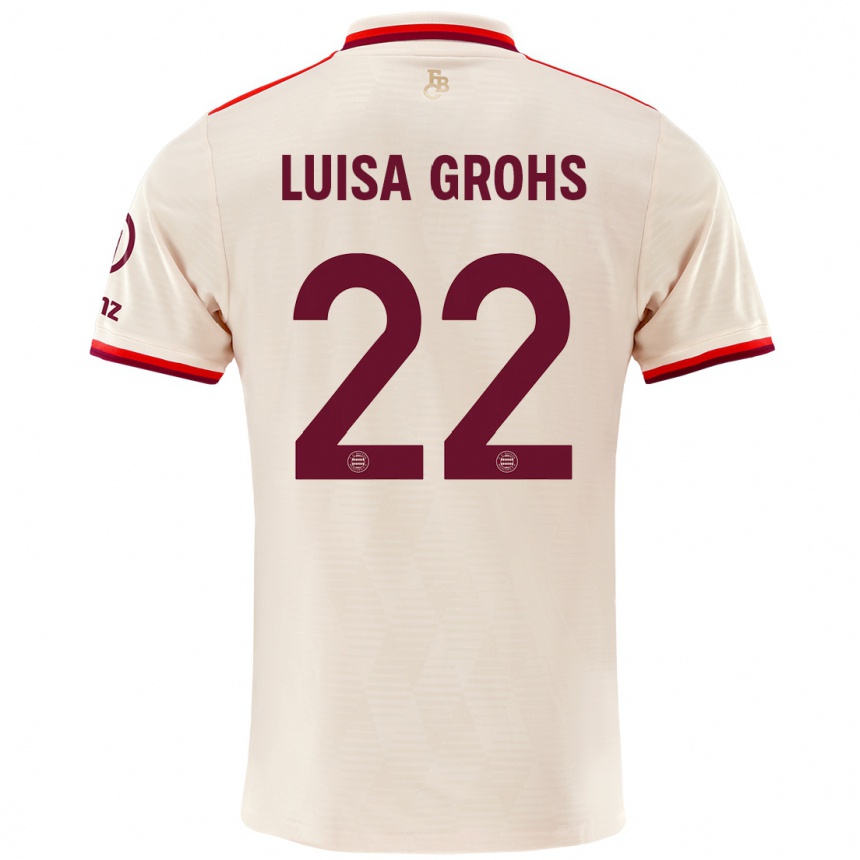 Kids Football Maria Luisa Grohs #22 Linen Third Jersey 2024/25 T-Shirt Australia