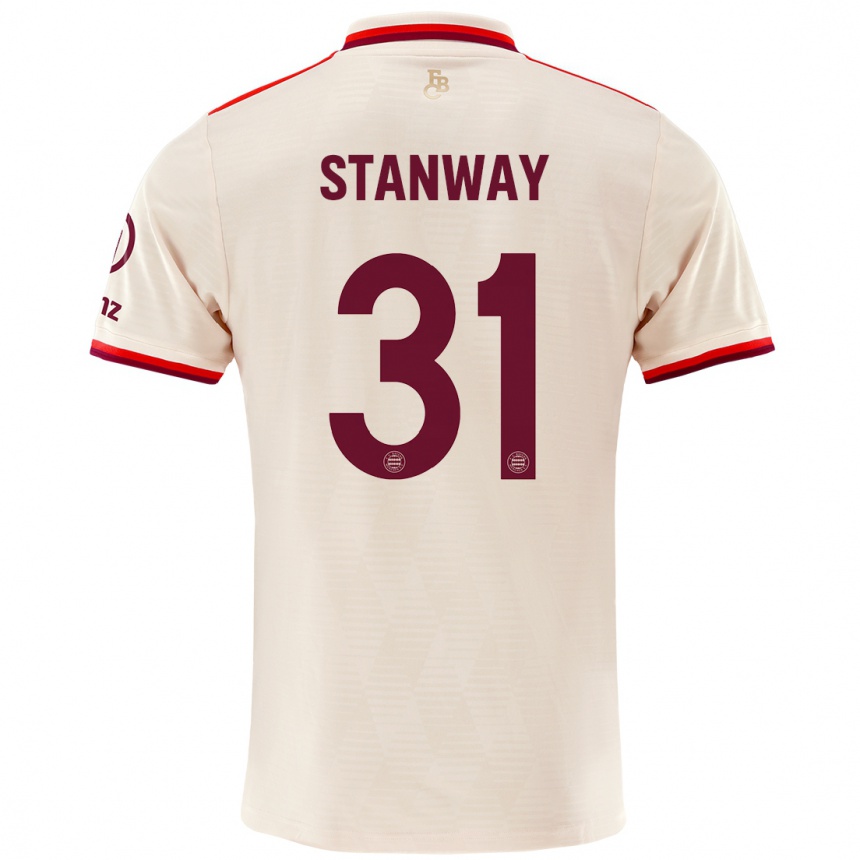 Kids Football Georgia Stanway #31 Linen Third Jersey 2024/25 T-Shirt Australia