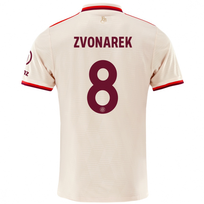 Kids Football Lovro Zvonarek #8 Linen Third Jersey 2024/25 T-Shirt Australia