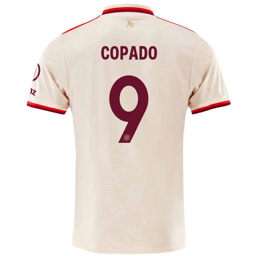 Kids Football Lucas Copado #9 Linen Third Jersey 2024/25 T-Shirt Australia