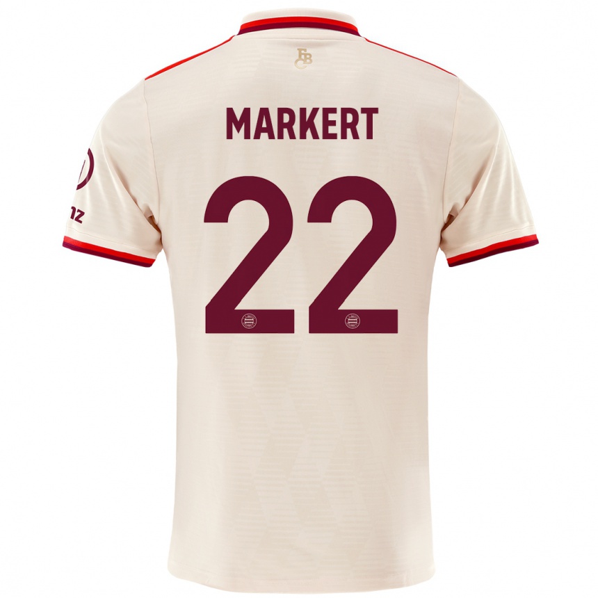 Kids Football Leon Markert #22 Linen Third Jersey 2024/25 T-Shirt Australia