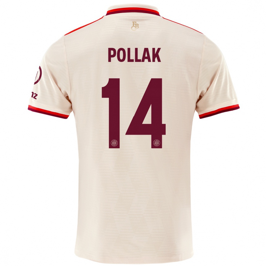 Kids Football Florian Pollak #14 Linen Third Jersey 2024/25 T-Shirt Australia