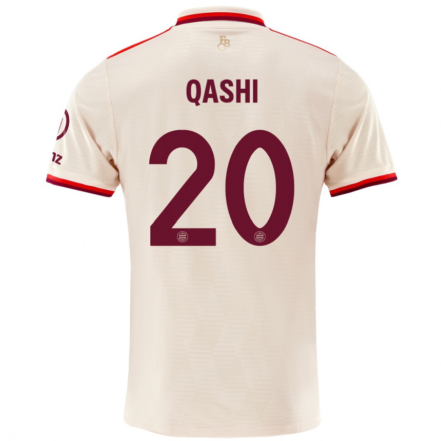 Kids Football Yousef Qashi #20 Linen Third Jersey 2024/25 T-Shirt Australia