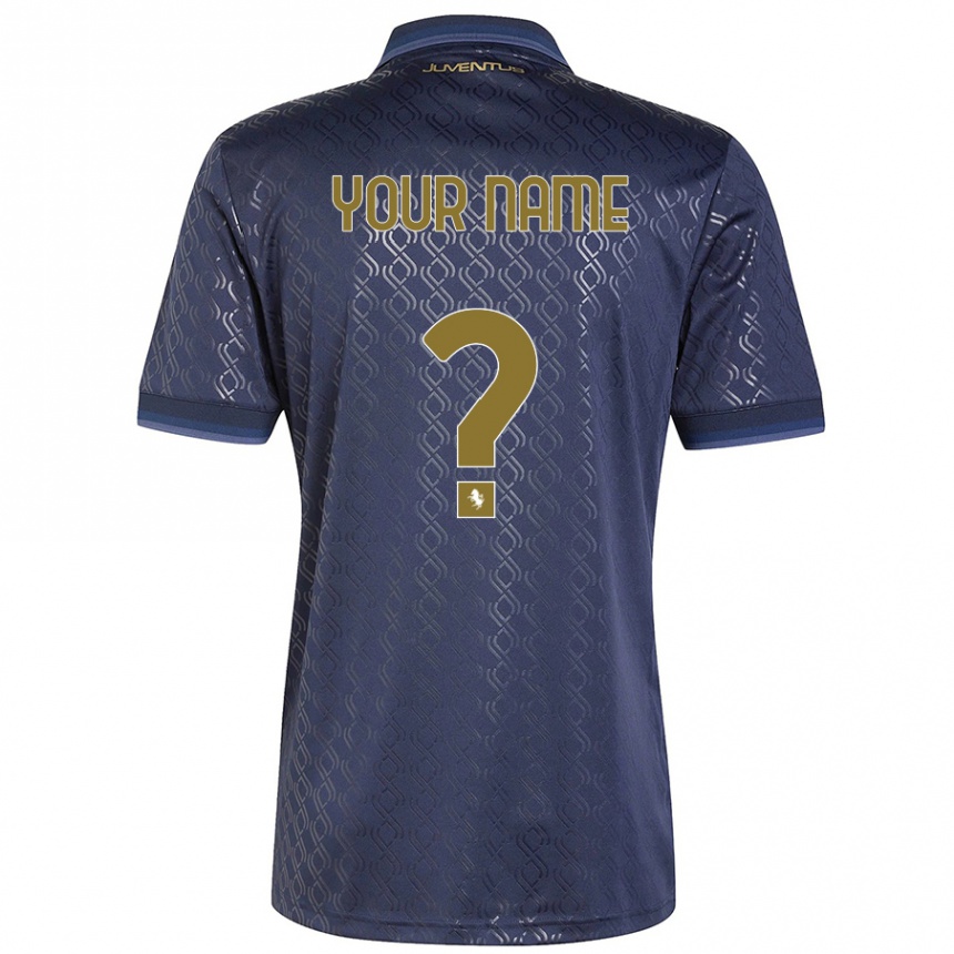 Kids Football Your Name #0 Navy Blue Third Jersey 2024/25 T-Shirt Australia