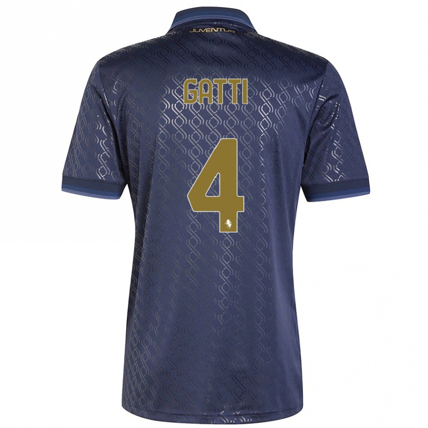 Kids Football Federico Gatti #4 Navy Blue Third Jersey 2024/25 T-Shirt Australia