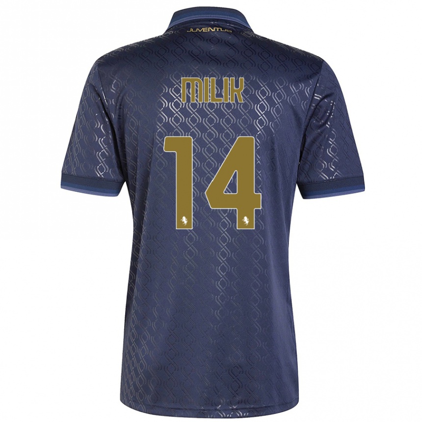 Kids Football Arkadiusz Milik #14 Navy Blue Third Jersey 2024/25 T-Shirt Australia