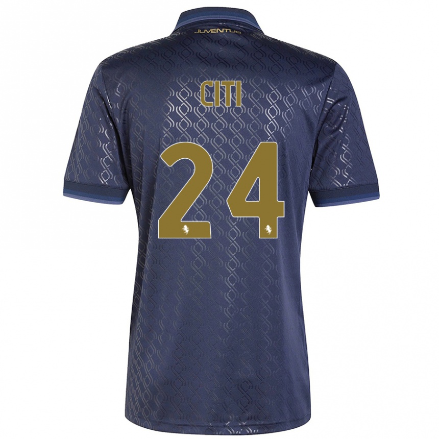 Kids Football Alessandro Citi #24 Navy Blue Third Jersey 2024/25 T-Shirt Australia