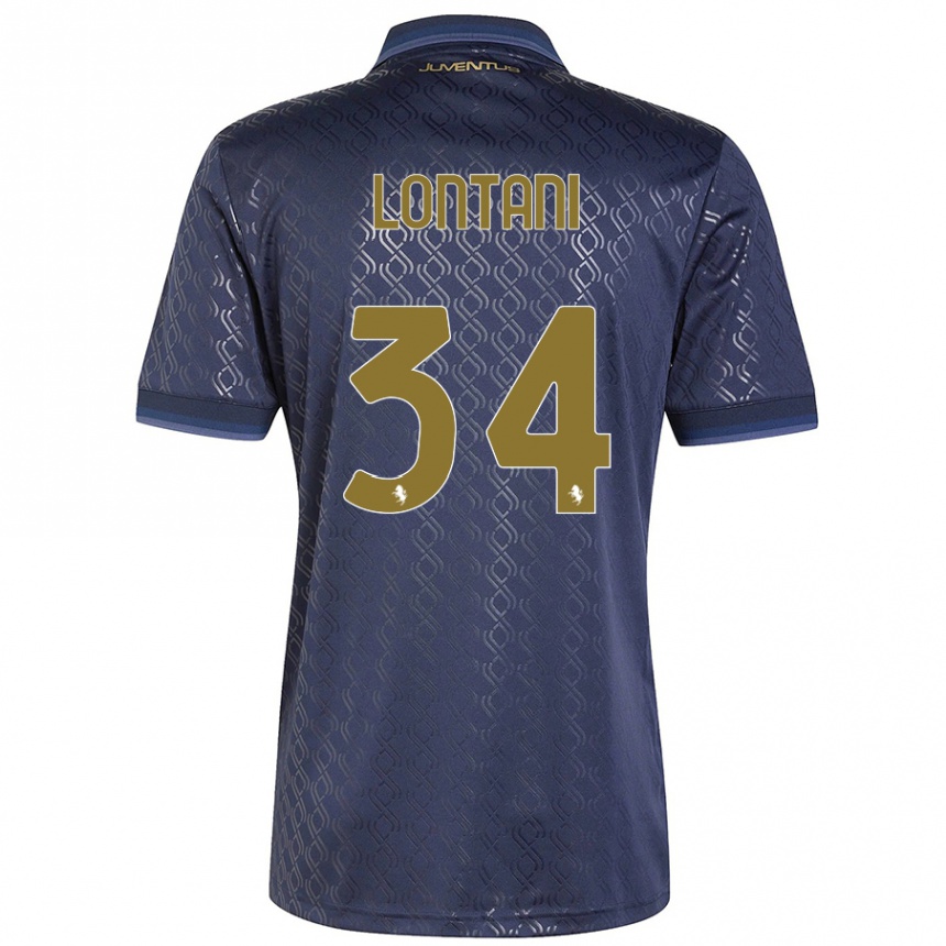 Kids Football Matteo Lontani #34 Navy Blue Third Jersey 2024/25 T-Shirt Australia