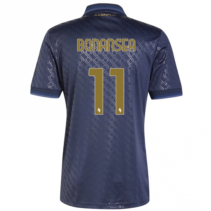 Kids Football Barbara Bonansea #11 Navy Blue Third Jersey 2024/25 T-Shirt Australia