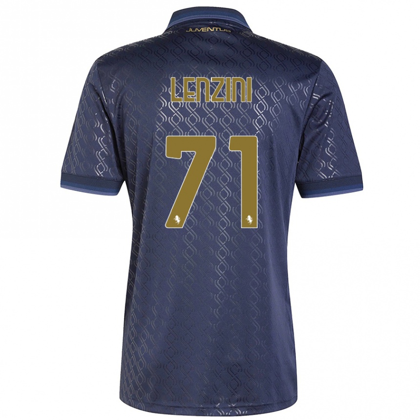 Kids Football Martina Lenzini #71 Navy Blue Third Jersey 2024/25 T-Shirt Australia