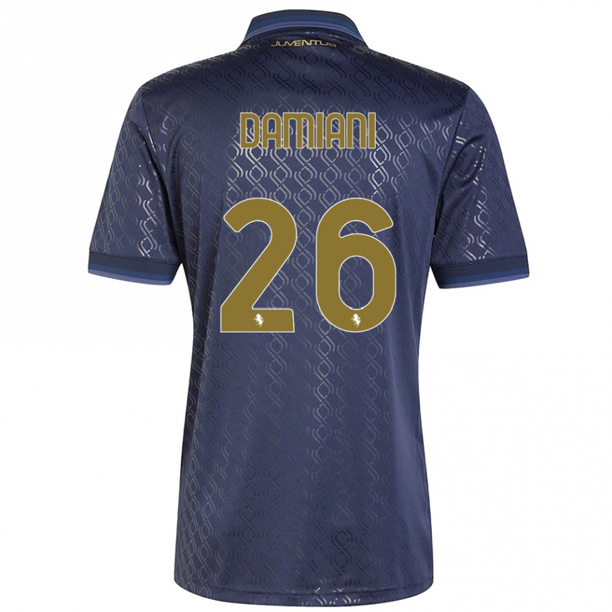 Kids Football Samuele Damiani #26 Navy Blue Third Jersey 2024/25 T-Shirt Australia