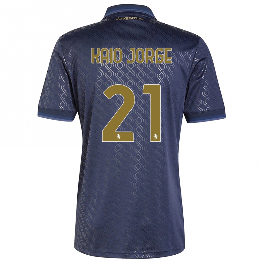 Kids Football Kaio Jorge #21 Navy Blue Third Jersey 2024/25 T-Shirt Australia