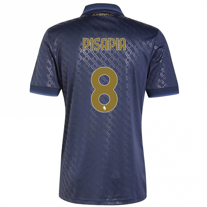 Kids Football Luciano Pisapia #8 Navy Blue Third Jersey 2024/25 T-Shirt Australia