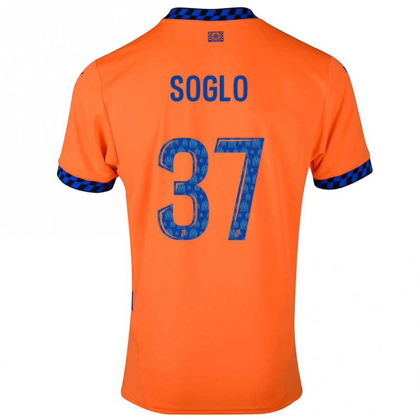 Kids Football Emran Soglo #37 Orange Dark Blue Third Jersey 2024/25 T-Shirt Australia