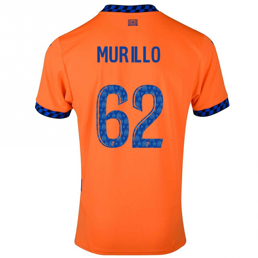 Kids Football Amir Murillo #62 Orange Dark Blue Third Jersey 2024/25 T-Shirt Australia